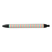 Stylo Noir Rainbow stripes rétro plaisir motif (Devant)