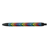 Stylo Noir RAINBOW Zigzag Motif (Devant)