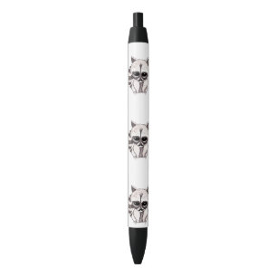 Stylo Noir Raton laveur adorable d'aquarelle avec la