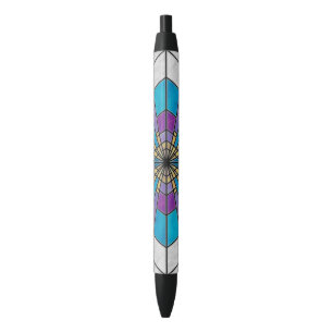 Stylo Noir Rayon en verre de teint bleu et violet