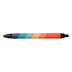 Stylo Noir Rayons solaires rétro colorés