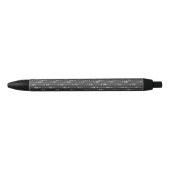 Stylo Noir Rayure Abstraite Flèche Grise Bohème (Devant)