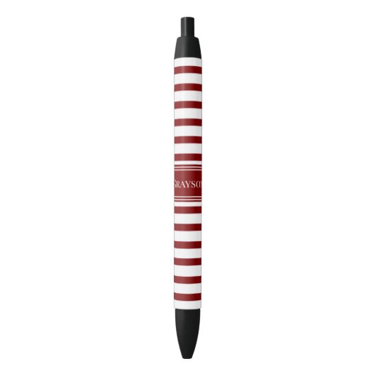Stylo Noir Rayure rouge (devant Vertical)