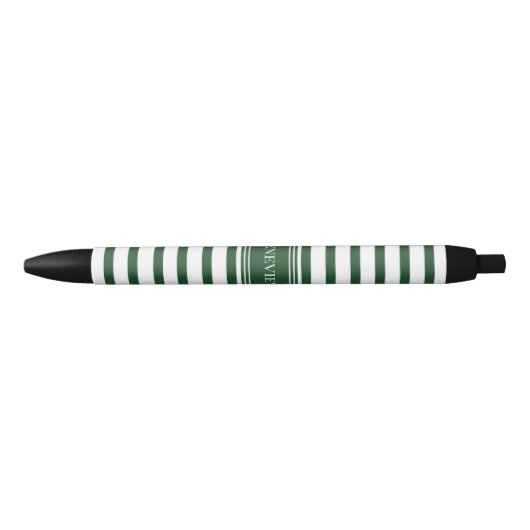 Stylo Noir Rayure verte (Devant)