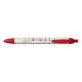 Stylo Noir Rayures Abstraites Crème Marron (Dos)