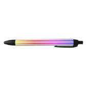Stylo Noir Rayures arc-en-ciel (Bas)