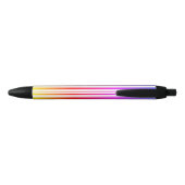 Stylo Noir Rayures arc-en-ciel (Dos)