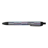 Stylo Noir rayures colorées tricotées design original et amus (Bas)