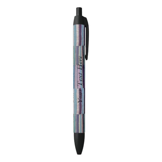 Stylo Noir rayures colorées tricotées design original et amus (Bas (Vertical))