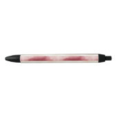 Stylo Noir Rayures Crème Rouges (Devant)