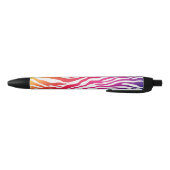Stylo Noir Rayures d'arc-en-ciel (Bas)
