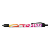 Stylo Noir Rayures d'arc-en-ciel (Haut)