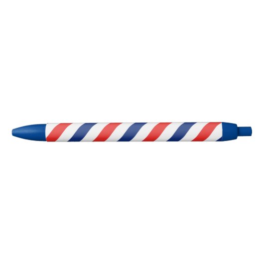 Stylo Noir Rayures de coiffeur (Devant)