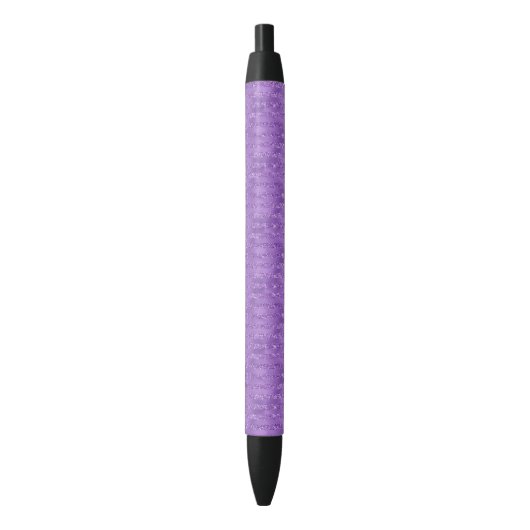 Stylo Noir Rayures de gloire violette (devant Vertical)
