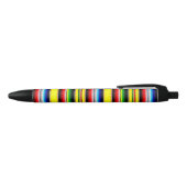 Stylo Noir Rayures de serape brillantes (Haut)
