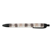 Stylo Noir Rayures écossaises marron crème (Bas)