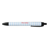 Stylo Noir Rayures fines bleu clair (Bas)