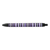 Stylo Noir Rayures Noir Violet (Devant)