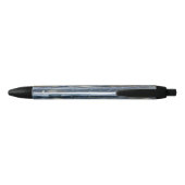 Stylo Noir Rayures Points Or Bleu (Dos)