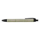 Stylo Noir Rayures vert armée (Haut)