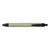 Stylo Noir Rayures vert armée (Dos)
