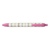 Stylo Noir Rayures vert brun crème (Dos)