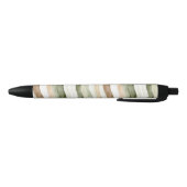 Stylo Noir Rayures Vert Crème Beige Marron (Bas)