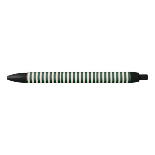 Stylo Noir Rayures vert foncé (Devant)