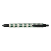 Stylo Noir Rayures vert foncé (Dos)