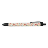 Stylo Noir Red and Blue Stars, 4th of July, Beige Background (Haut)