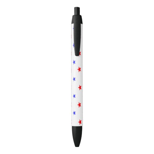 Stylo Noir Red and Blue Stars - Starry Sky Motif (Dos (Vertical))