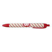 Stylo Noir Red and Green Diagonal Pinstripes Monogram (Bas)