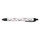 Stylo Noir Red Angel Coeur avec ailes (Bas)