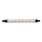 Stylo Noir Red Cream Plaid Stripes  (Devant)