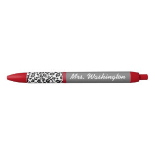 Stylo Noir Red Leopard Enseignant's Writing Pen cadeau