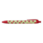 Stylo Noir Red Little Ladybugs Avec Nom Personnalisé (Haut)