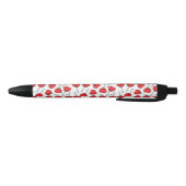 Stylo Noir Red Lollipops, Heart Lollipops, Lollipop Pattern (Bas)