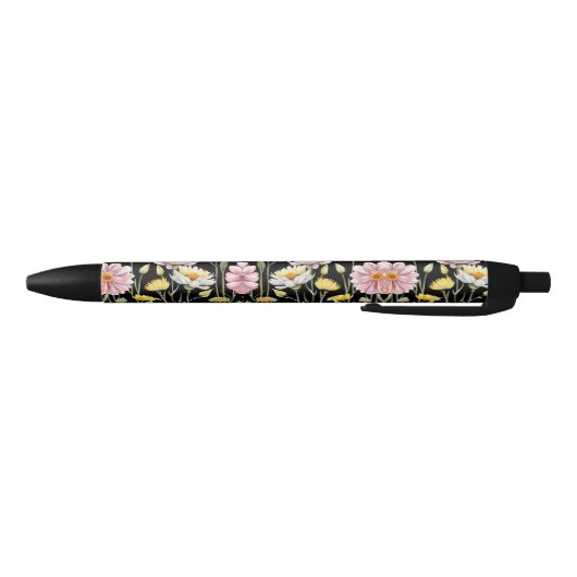 Stylo Noir Reflets Floraux (Bas)