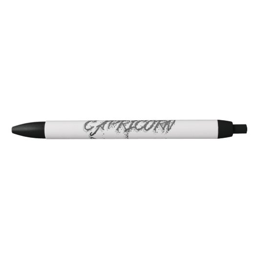 Stylo Noir Réflexion du Capricorne (Devant)