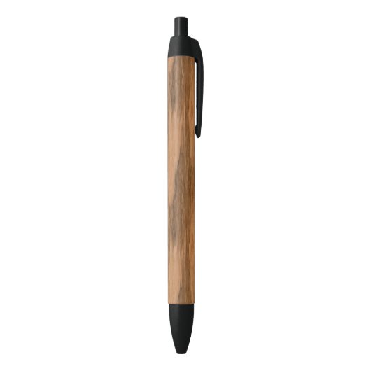 Stylo Noir Regard du bois de grain d'eucalyptus naturel (Bas (Vertical))