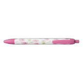 Stylo Noir Renoncule Florale Menthe Rose   (Dos)