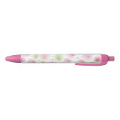 Stylo Noir Renoncule Florale Menthe Rose   (Bas)