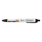 Stylo Noir Retour à l'école crayons ajouter nom classe année (Bas)