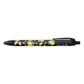 Stylo Noir Retour à l'école Wateercolor Citron Fruit Noir (Haut)