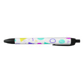 Stylo Noir Retro 80s Memphis Geometric Pattern (Bas)