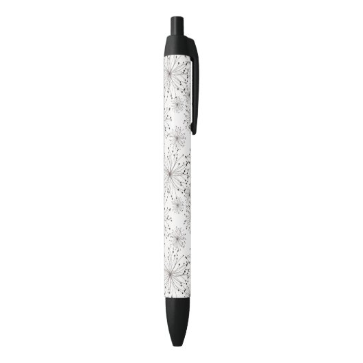 Stylo Noir Rétro arrière - plan floral (Bas (Vertical))