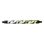 Stylo Noir Retro Chevrons (Devant)