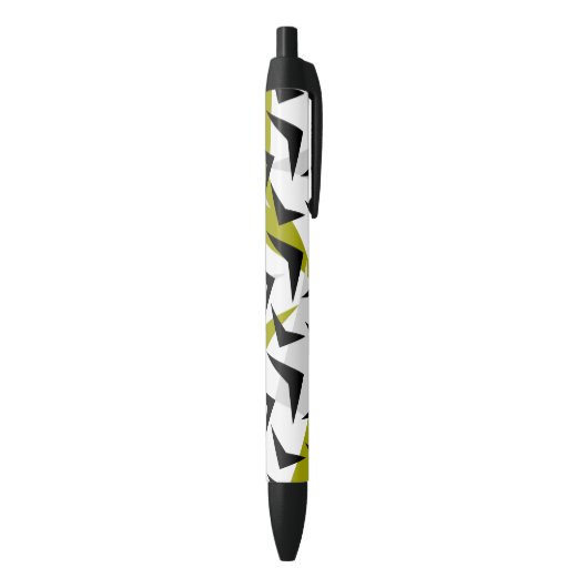 Stylo Noir Retro Chevrons (Bas (Vertical))