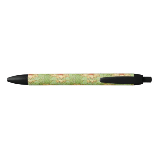 Stylo Noir Rétro motif de magnolia (Dos)