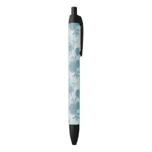 Stylo Noir Rétro motif floral 2 2
